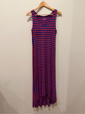 Vineyard Vines Red and Blue Striped Tank Dress